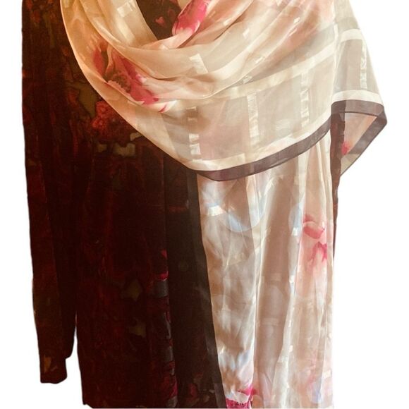 Calvin Klein Sheer Floral Scarf - Picture 3 of 7